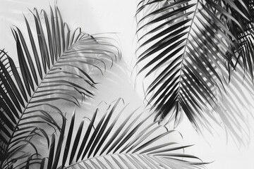 The silhouette of a tropical palm tree.