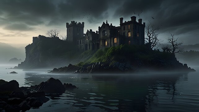 castle in the fog