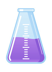Conical flask glassware vector illustration