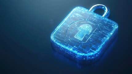 Secure Data Flow with Digital Lock Imagery