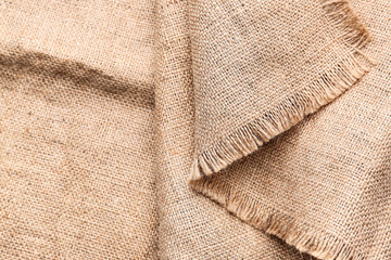Texture of burlap fabric as background