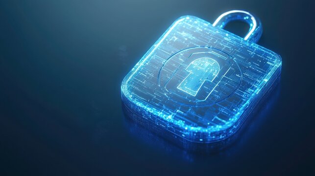 Secure Data Flow with Digital Lock Imagery