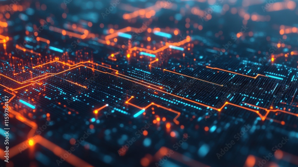 Poster tech background with clean overlay and soft light