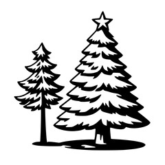 Obraz premium Simple Christmas Tree Design Vector