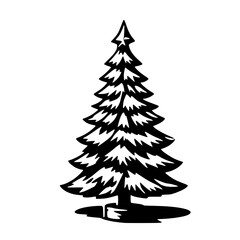 Simple Holiday Christmas Tree Vector