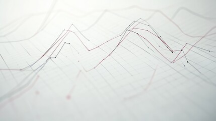 GDP and employment rate correlation graph. Featuring intertwined lines on a clean white canvas