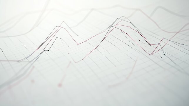 GDP and employment rate correlation graph. Featuring intertwined lines on a clean white canvas