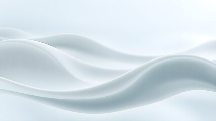 Abstract minimalist waves in light dusty blue and pale gray, softly illuminated to create depth and a relaxing visual effect 