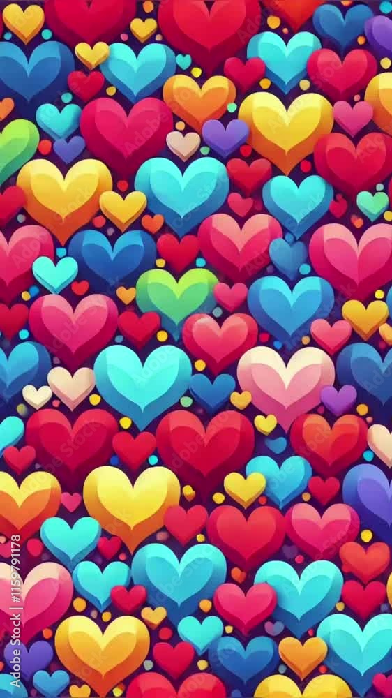 Poster love vertical video. fast-changing graffiti-style graphics images featuring the word love with a dyn
