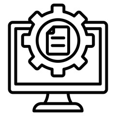 Content Management System Icon Element For Design