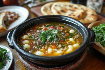 Classic Turkish cuisine including iskembe corbasi tripe soup and Kelle Paca meat soup