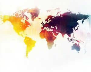 Heatmap showing global GDP concentration. Featuring color intensity based on GDP