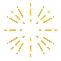 Round sunburst  line radial frame icon  gold sunburst 