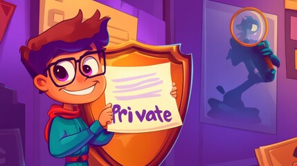 Explore the world of mystery and discovery with this cartoon detective illustration. Perfect for engaging storytelling content.