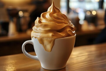 Dalgona Coffee a popular whipped cream coffee