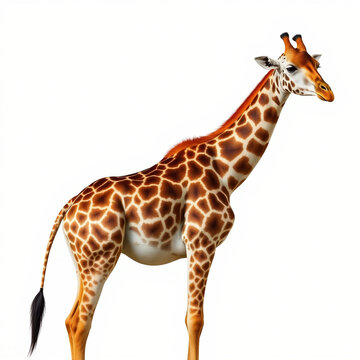 Giraffe isolated on white background - animal generation -
