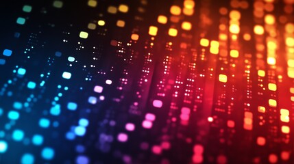 Fototapeta na wymiar Colorful abstract patterns of light creating a vibrant digital backdrop