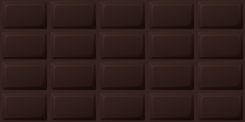 Dark chocolate bar seamless pattern background graphic illustration.
