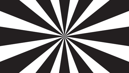 Dynamic black and white radial vector background. Retro designs, comic effects, posters or vintage projects. Concept: Art, vintage, b&w.