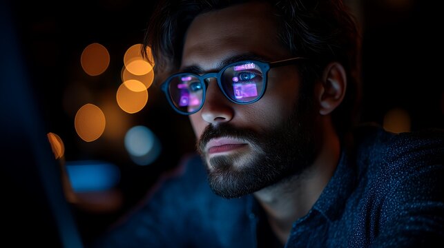 Web Developer Creating Interactive Website Features in Tech Office