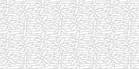 Fototapeta premium Flower illustration pattern. Flower seamless pattern background. Flower background. Floral decoration background. silhouette flower background.