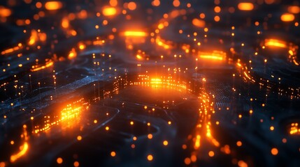 Fototapeta premium Advanced Cybersecurity Network Visualization