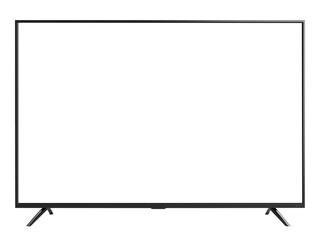 Naklejka premium Flat screen TV frame with transparent screen and background (png image), useful for TV design templates