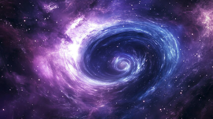 Obraz premium Cosmic Wave: A Blue and Purple Abstract Journey