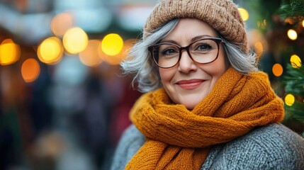 Warm Smiles: A Winter Market Portrait