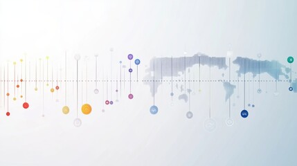 Timeline of global GDP growth over the past decade. Featuring key milestones