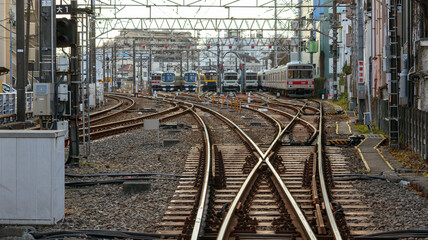 小さな電車の車庫