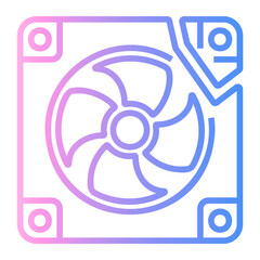 fan Line Gradient Icon