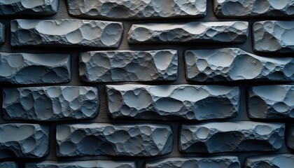 Close up view of stone wall texture. Stacked stone blocks form pattern. Grey, aged stone surface. Rough, hard material. Classic construction detail. Built structure. Masonry work. Solid architecture.