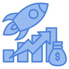 Profit Growth Icon Element For Design