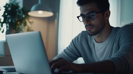 Young professional engaging in a virtual mentorship session. Featuring laptop with video call interface