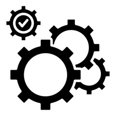 Gear Mechanism Icon Element For Design