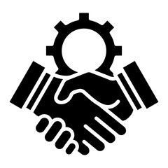 Handshake Icon Element For Design