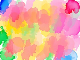 Vibrant and abstract watercolor painted background with a mix of colorful hues, palette, multicolor