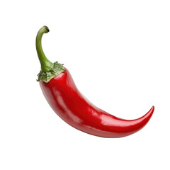 Glossy Red Chili Pepper Curved Shape