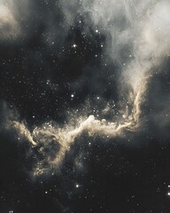 Fototapeta premium Cosmic Nebula with Interstellar Dust and Stars