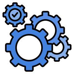Gear Mechanism Icon Element For Design