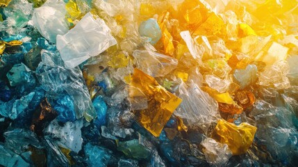 Obraz premium Vibrant Textures of Urban Waste in Warm Light