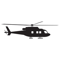 Helicopter silhouette vector icon illustration