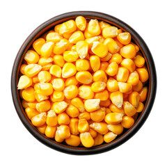 Bright Yellow Corn Kernels in a Bowl