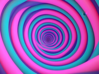 A vibrant, spiraling tunnel of pink and blue colors creating a dynamic visual effect.