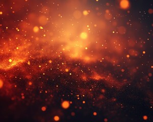 Obraz premium Abstract background with glowing particles and warm hues.
