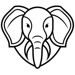 elephant head vector