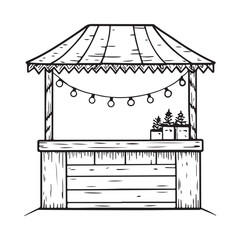 Traditional Christmas market stand