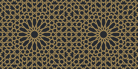 Seamless geometric pattern in authentic arabian style.