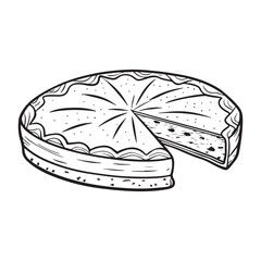 Vector illustration of Christmas Cake traditional in Spain and France